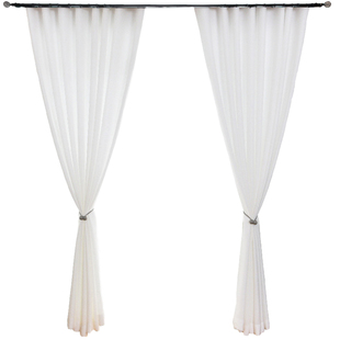 玻璃门窗纱帘透光透人纱北欧公主风公寓租房落地窗飘窗薄纱装饰纱