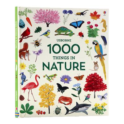 进口英文原版正版 1000 Things in Nature 自然界中的1000个动植物 儿童英国科普书 精装大开绘本 Usborne 出品