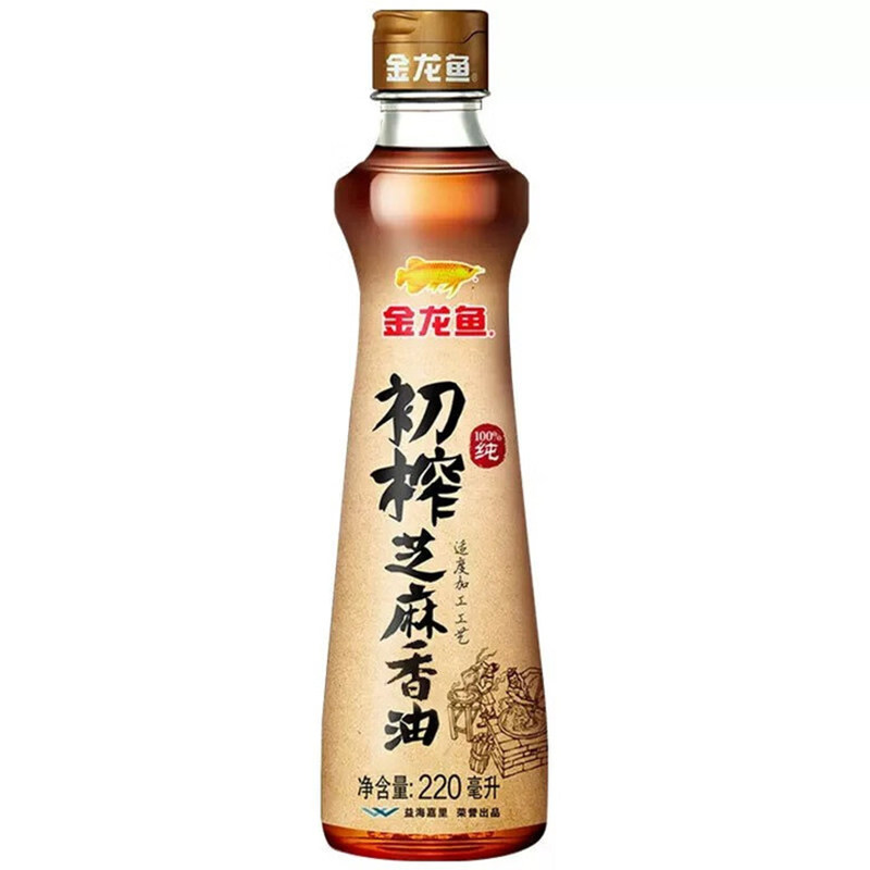金龙鱼初榨芝麻香油220ml香油 凉拌调味火锅烹饪纯芝麻香油小瓶