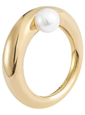 天然珍珠金属个性小众风ins戒指