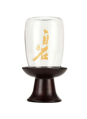 中式禅意实木防风玻璃香薰蜡光灯