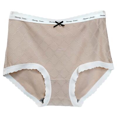 花仙子高腰磨毛提花内裤女25539