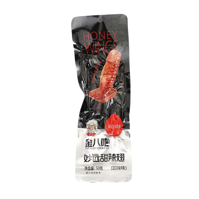 金八吧妙选甜辣袋装750g包邮鸭翅