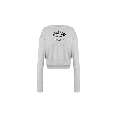 【礼物】M05CH1N0 JEANS女士徽标印花修身高腰针织衫