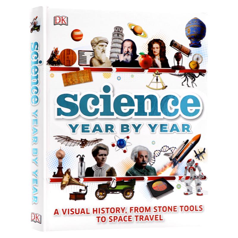 DK 儿童启蒙类百科全书 英语原版  Dk Science Year by Year A Visual History 科学编年史 发展时间表 英语彩色图解图文书
