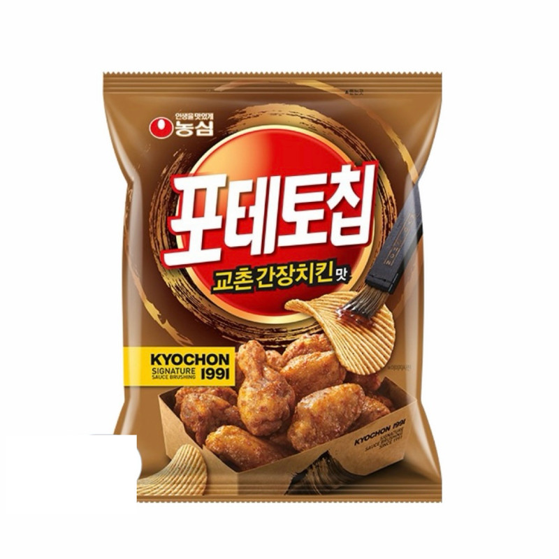 韩国直邮农心校村酱油炸鸡薯片