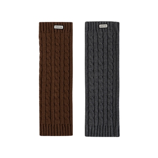 上森红色羊毛围巾新年送礼2026款堆堆袜套马年本命年外穿打底裤灰