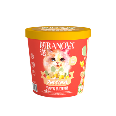 朗诺冻干宠物零食抱抱桶猫咪萌趣零食冻干299g冻干零食桶