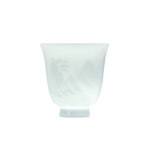 景德镇官方陶瓷中国色影青浮雕主人杯泡茶杯茶具2026新款品茗杯