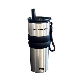 大号保温杯女大容量车载陶瓷覆层新款吸管水杯咖啡随行保冰杯子男