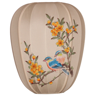 中式灯罩台灯落地灯莲花灯复古宫灯灯笼灯罩外壳禅意吊灯替换高档