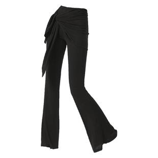 舞蹈裤女成人假两件练功服裙裤现代中国古典舞形体服微喇瑜伽裤子