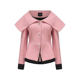 [甄选3折]NanaJacqueline时尚套装小香风千鸟格编织千金外套半裙