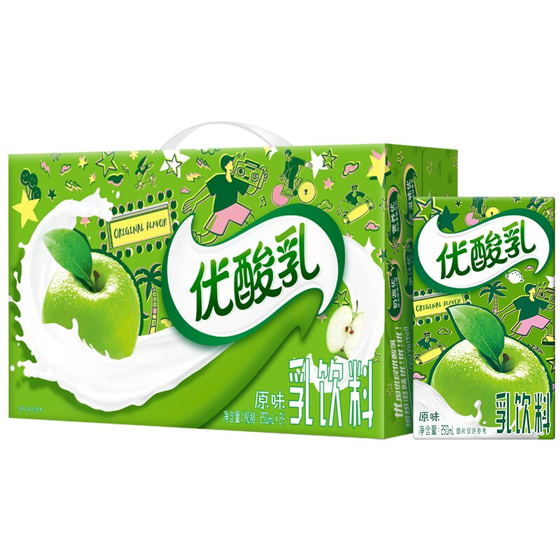 官方直营丨7月伊利优酸乳原味/草莓/荔枝250ml*24盒整箱牛奶酸奶