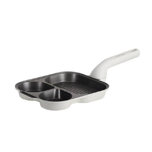 Jeetee吉特有钛陶瓷三合一早餐锅家用平底煎锅不粘锅煎蛋煎蛋煎锅