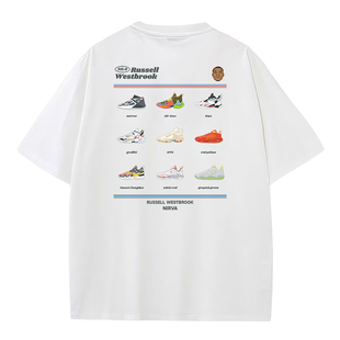 Nirvana运动T恤短袖夏季户外宽松透气凉感男款健身训练服速干印花