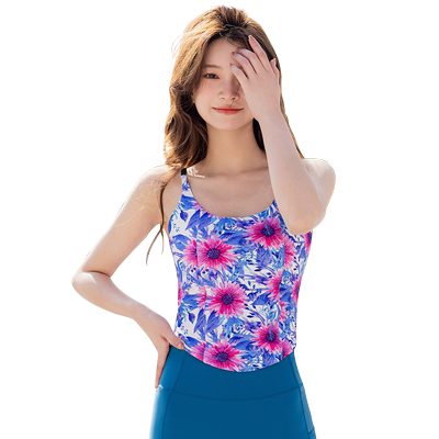 依琦莲一体杯印花背心