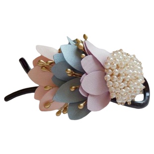 新款横夹头饰一字夹花片花朵扭扭夹盘发造型多发量用8字夹头饰品