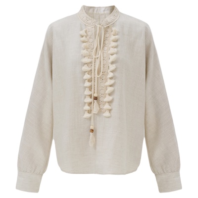 曼加塔【羽中仙】莱赛尔夏日新中式风休闲上衣