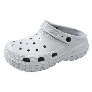 厚底洞洞鞋男包头拖鞋夏季外穿2026新款增高沙滩eva防滑凉鞋开车