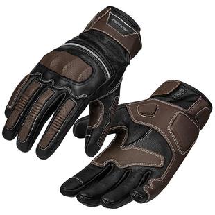 摩多狼摩托车复古风手套巡航街车骑士透气舒适真皮防护全指可触屏