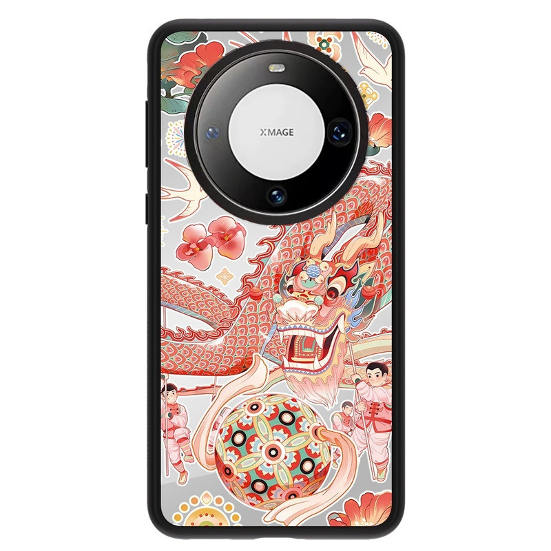 新年中国龙舞狮舞龙适用于华为mate 80 Pro Max手机壳防摔Mate70Pro/60Pro+手机壳磁吸保护套