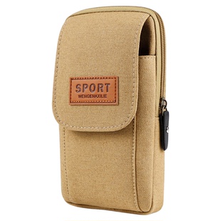 新款手机包男士帆布手机袋户外干活手机套腰包多功能工作腰间挂包