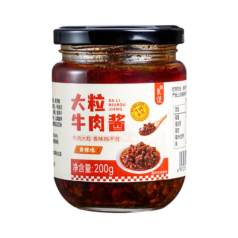 良使大粒牛肉酱下饭菜拌面香辣酱