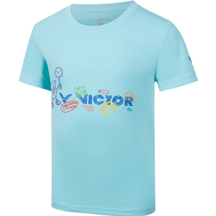 victor胜利威克多儿童青少年羽毛球服训练吸汗易干运动T恤T-52042