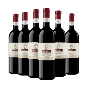格鲁吉亚红酒原瓶进口玛拉尼marani萨别拉维干红葡萄酒750ml*6瓶
