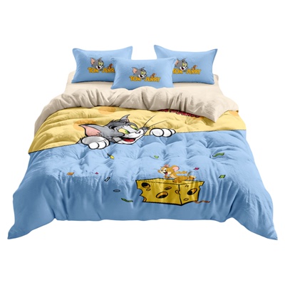 猫和老鼠牛奶绒四件套A类冬季