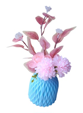 假花仿真花束高级感蓝色仿生花束客厅餐桌花瓶摆放卧室永生花装饰