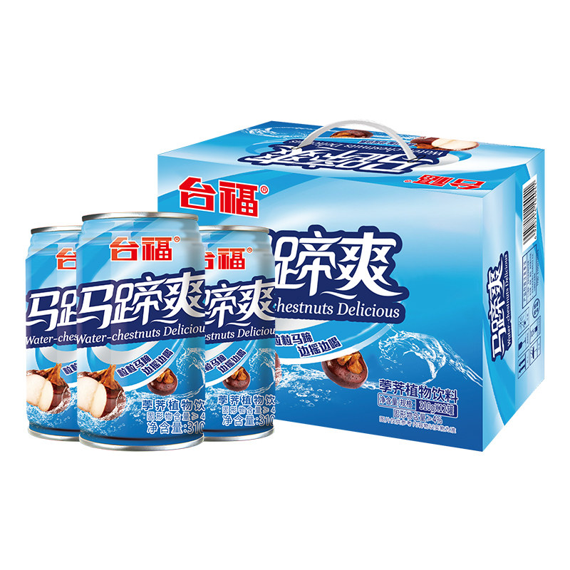 台福马蹄爽水果饮料310ml*12罐整箱装果肉果粒多清仓夏日饮品