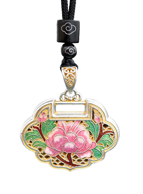 9999足银花丝牡丹项链送妈妈长辈