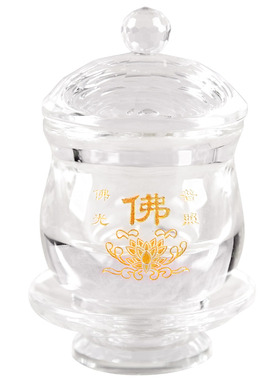 佛字水晶供水杯供佛杯