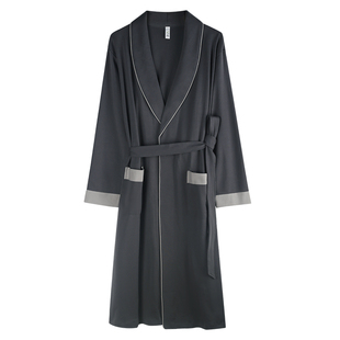 轩靓睡袍男士春秋季秋款纯棉长袖2026新款睡衣全棉浴袍长款家居服