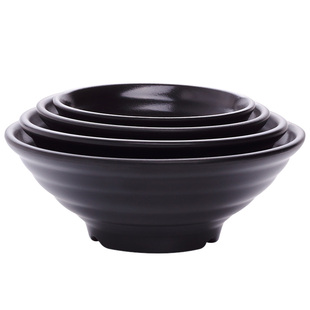 日式牛肉拉面碗商用黑色大碗汤碗面碗塑料碗仿瓷餐具碗筷麻辣烫碗