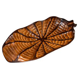 泰国进口水果盘木质中式客厅创意复古实木果盘茶几瓜子零食干果盘