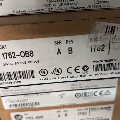 【请询价】1762-OB8全新原装，马来西亚产，带标签，功能正常。包