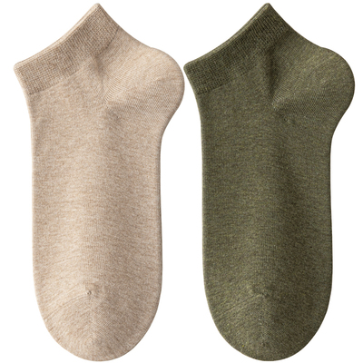 新疆长绒棉春秋纯色短筒男士短袜