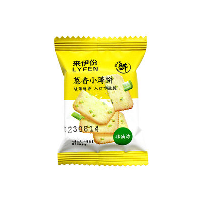 来伊份葱香小薄饼500g轻薄咸香