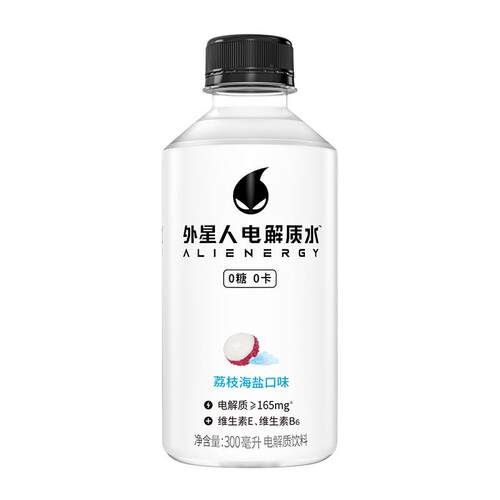 外星人电解质水无糖饮料迷你装便携小瓶饮料荔枝/青柠味300mL*6瓶