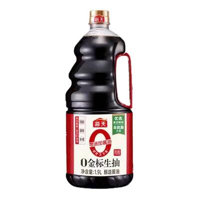 海天0金标生抽1.9L酿造酱油