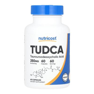 香港直邮Nutricost,对氨基苯甲酸（TUDCA），250 毫克，60 粒胶囊