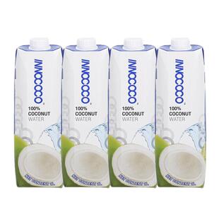 泰国进口INNOCOCO一诺可可100%椰子水纯椰青水1L*4瓶家庭装饮料