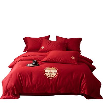 无印良品婚庆100%长绒棉四件套