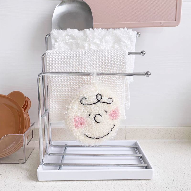 抹布沥水架家用厨房用品水槽布洗碗子收纳整理毛巾置物架台面海绵