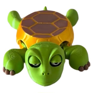 搞怪小乌龟杯垫可爱趣味桌面摆件会动3D瞪眼王八创意玩具减压解闷