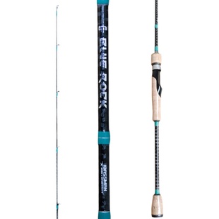 巴斯曼 蓝礁 根钓竿路亚竿2.28L直柄鱿鱼白条微物竿实心竿稍2.49L