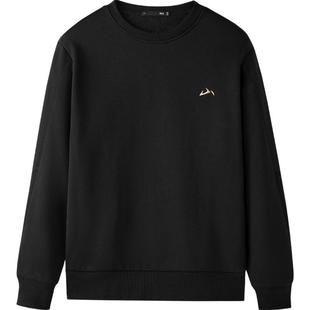 HLA/海澜之家山不在高系列卫衣2025秋冬新款圆领加绒保暖上衣男